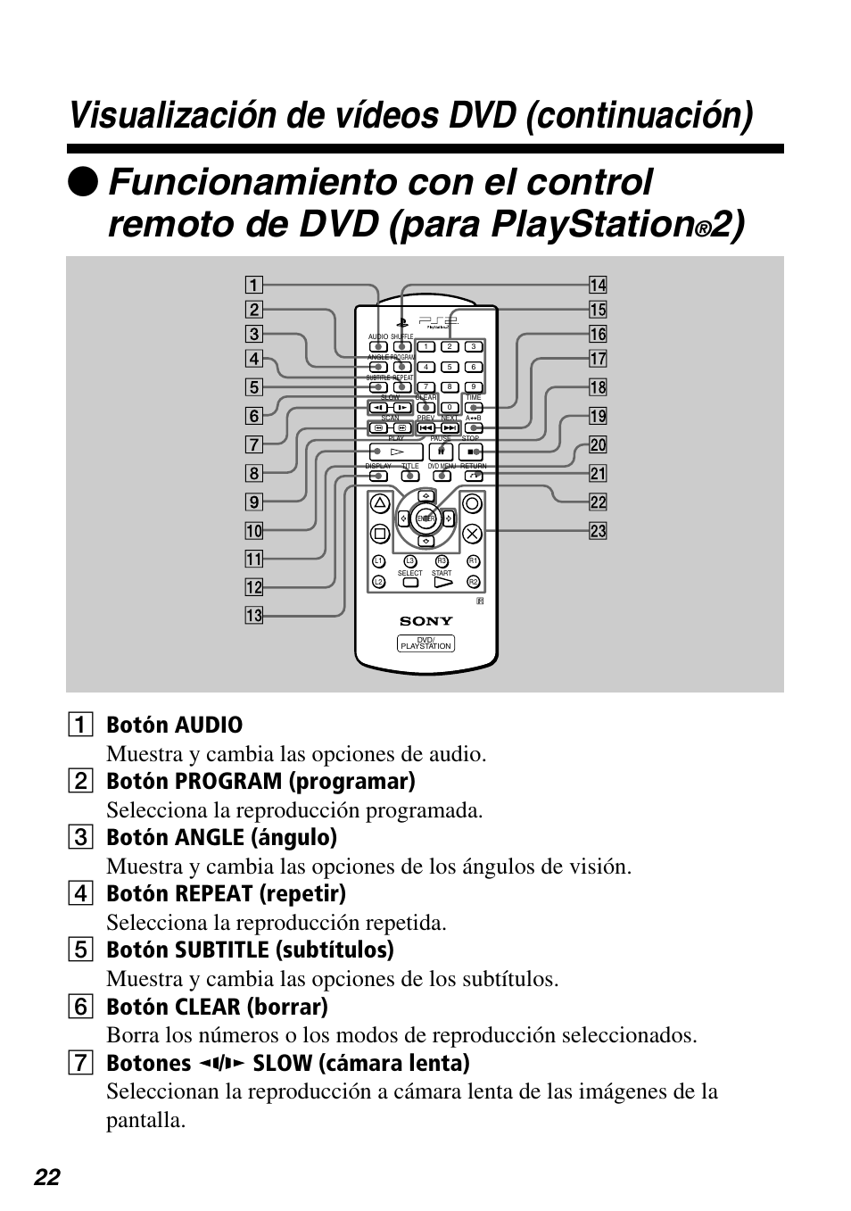 Visualización de vídeos dvd (continuación) | Sony SCPH-97042 User Manual | Page 134 / 170