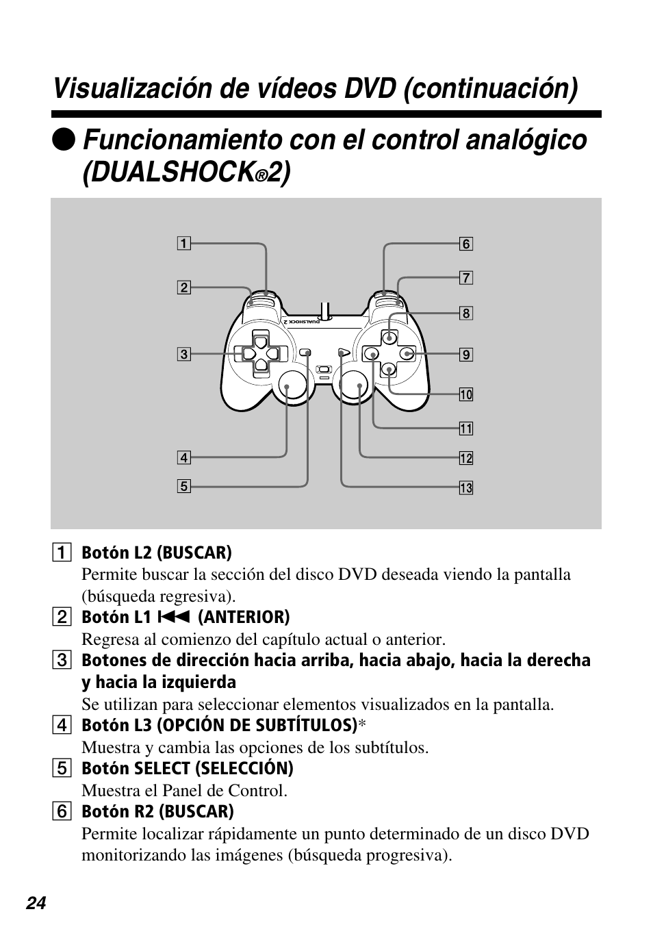 Visualización de vídeos dvd (continuación) | Sony SCPH-97042 User Manual | Page 136 / 170
