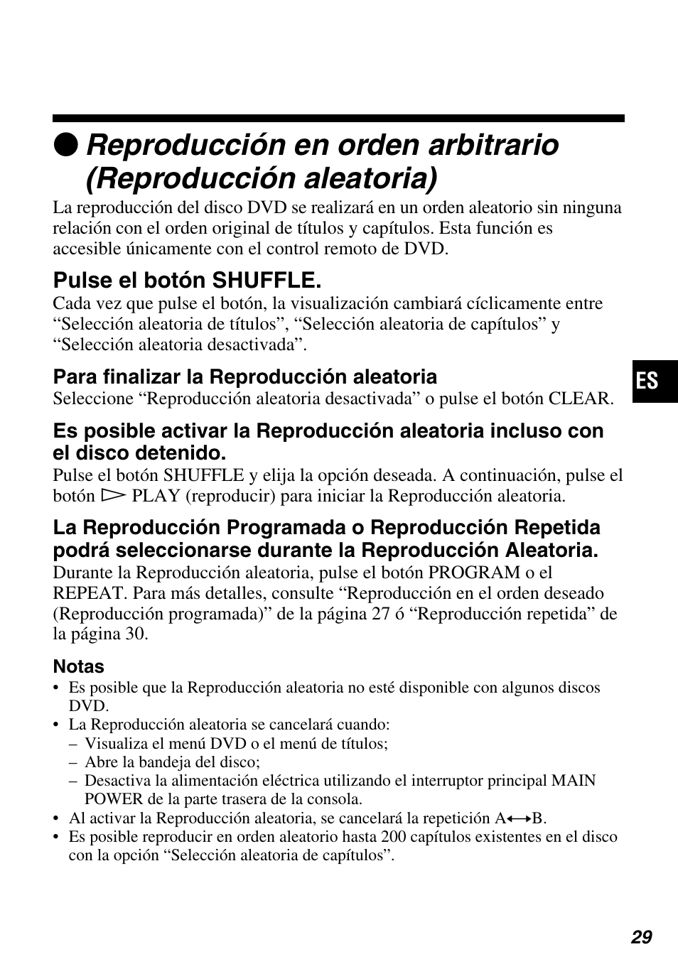Pulse el botón shuffle | Sony SCPH-97042 User Manual | Page 141 / 170