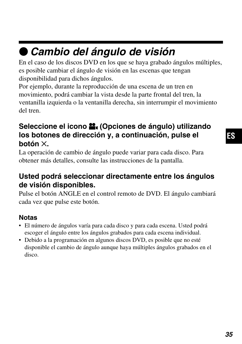 Zcambio del ángulo de visión | Sony SCPH-97042 User Manual | Page 147 / 170