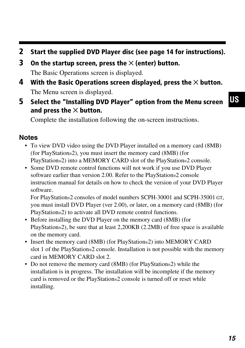 Us 2 | Sony SCPH-97042 User Manual | Page 15 / 170