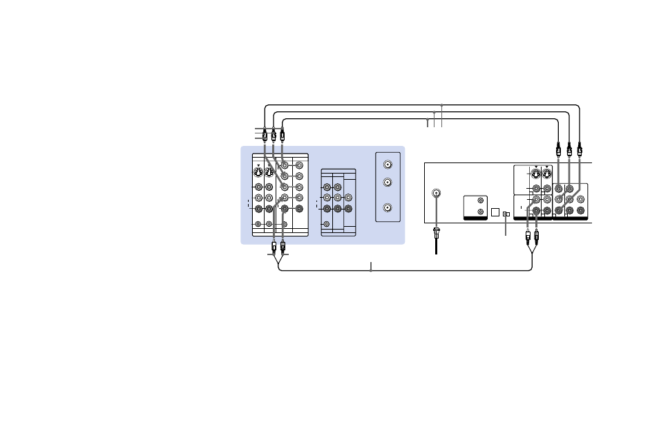 Connecting a dtv (digital television) receiver, Connecting a dtv (digital television), Receiver | Using three yellow video cables, connect y, p, And p, Of video out on the dtv receiver to y, p, Of video 4 or 5 in on the projection tv, Audio-l roof antenna (rear of projection tv), Audio-r | Sony KP 53V80 User Manual | Page 13 / 62