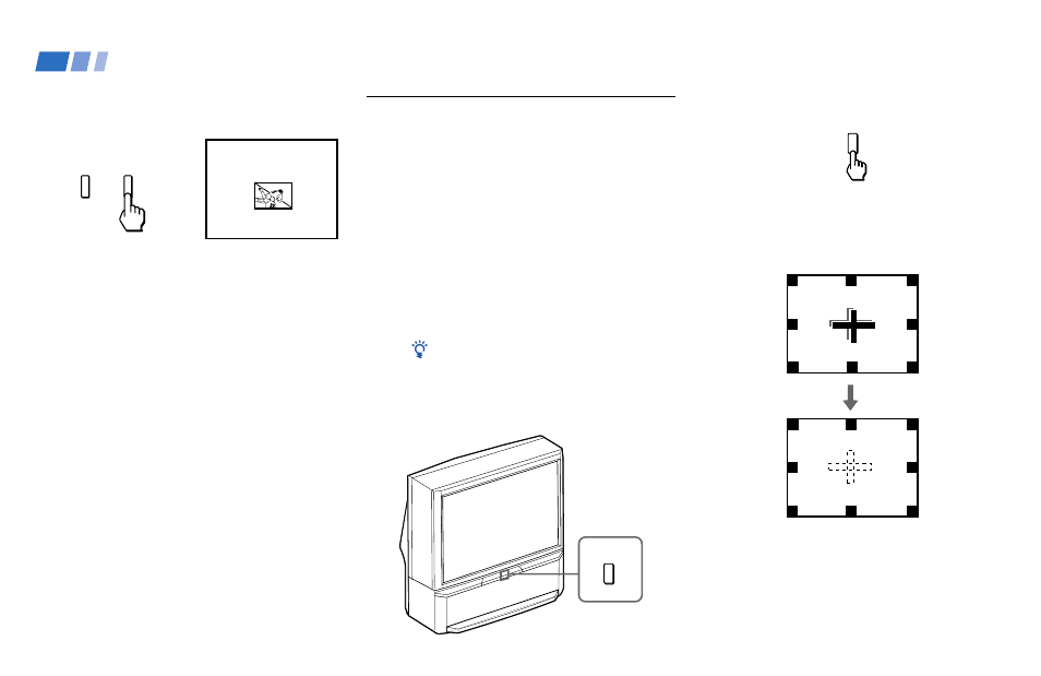 Adjusting the convergence automatically, Flash focus), Basic set up (continued) | Sony KP 53V80 User Manual | Page 24 / 62