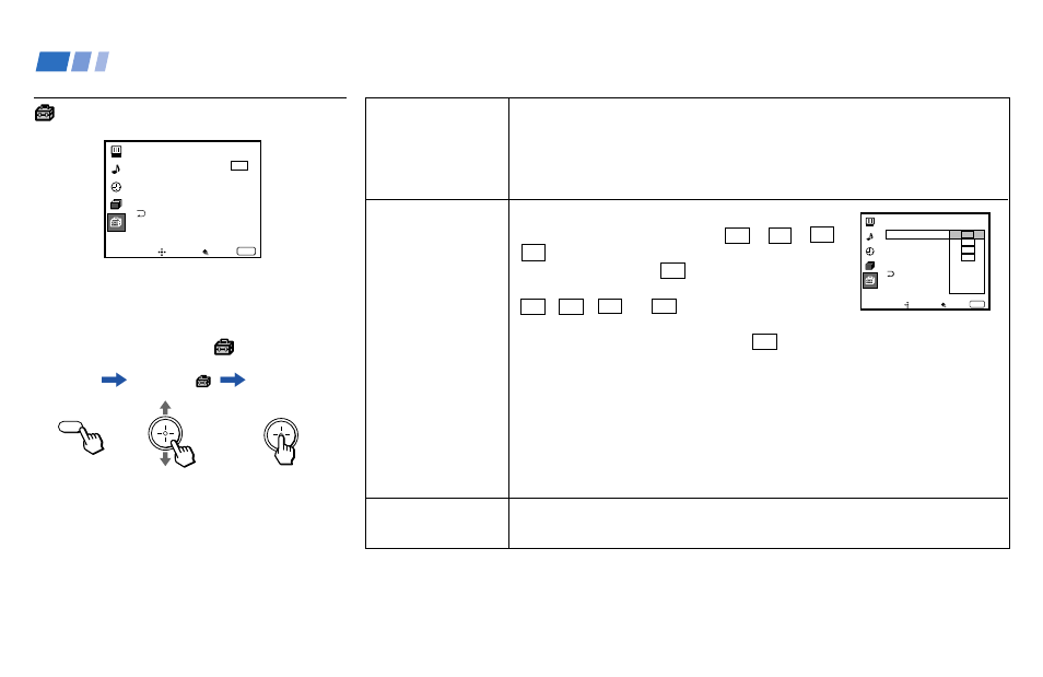 Using the set up menu, Adjusting your set up (menus) (continued) | Sony KP 53V80 User Manual | Page 42 / 62