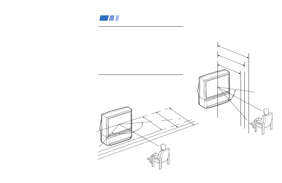 Installing and connecting the projection tv, Carrying your projection tv, Installing the projection tv | Installing and connecting the, Projection tv, Installing, Recommended viewing area (vertical), Recommended viewing area (horizontal) | Sony KP 53V80 User Manual | Page 7 / 62