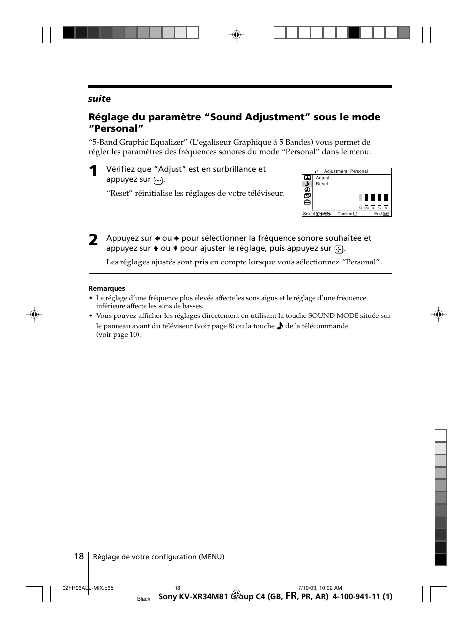 Suite | Sony wega KV-XR34 User Manual | Page 44 / 106