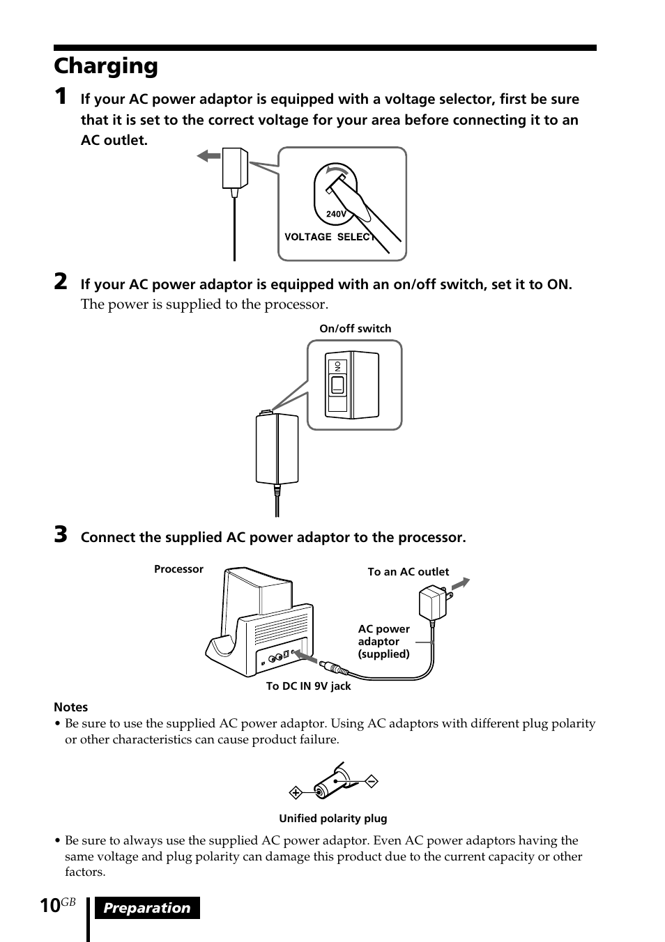 Charging | Sony MDR DS3000 User Manual | Page 10 / 108