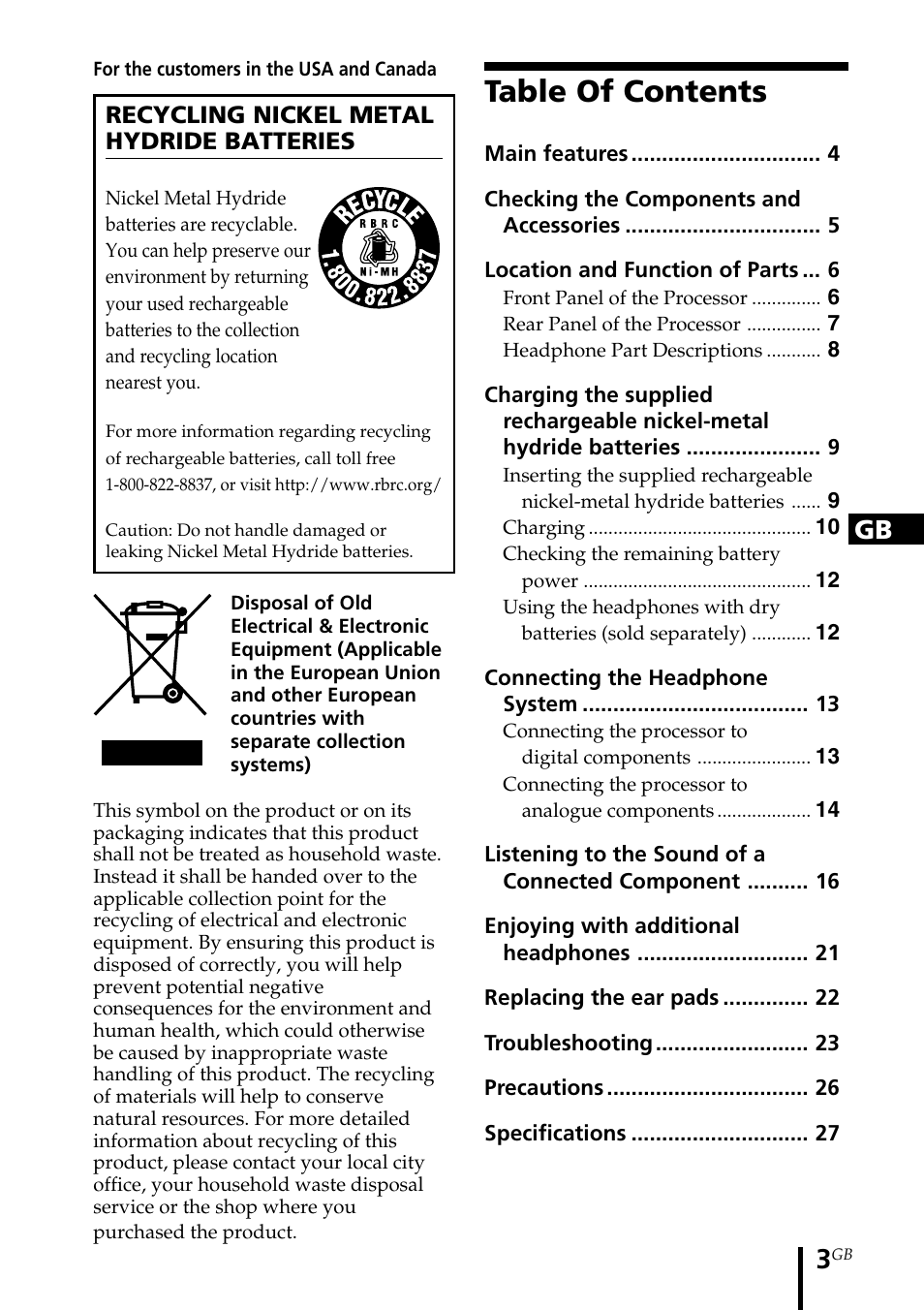 Sony MDR DS3000 User Manual | Page 3 / 108