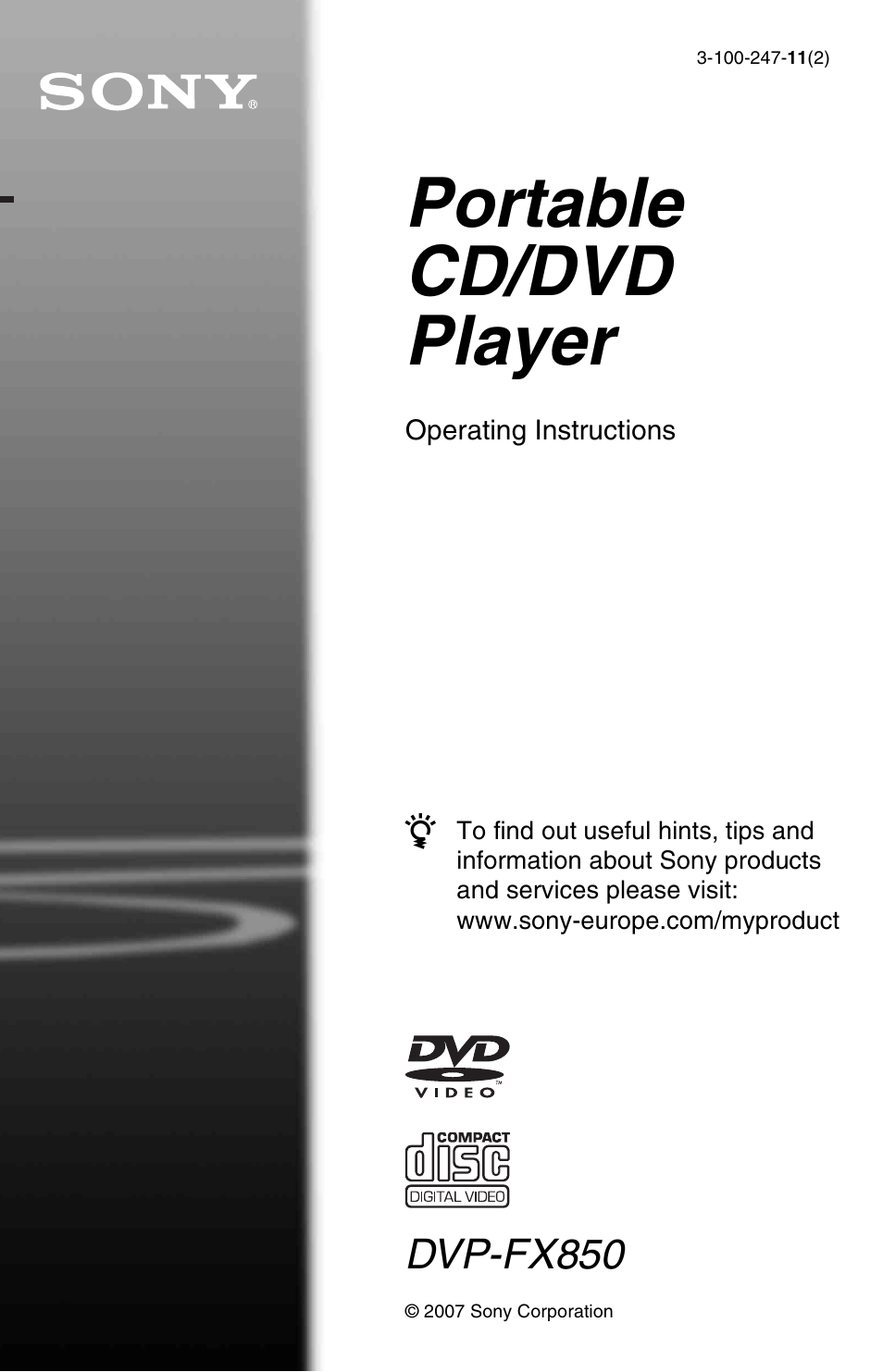 Sony DVP-FX850 User Manual | 52 pages