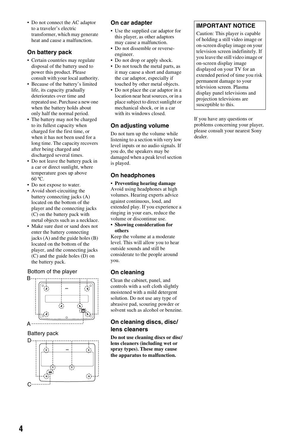 Sony DVP-FX850 User Manual | Page 4 / 52