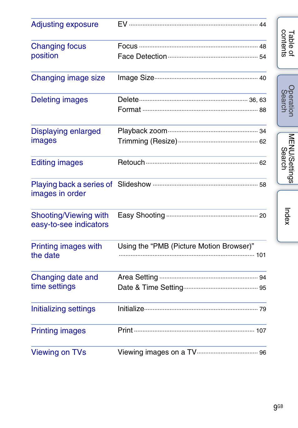 Sony Cyber-shot 4-176-667-12(1) User Manual | Page 9 / 128