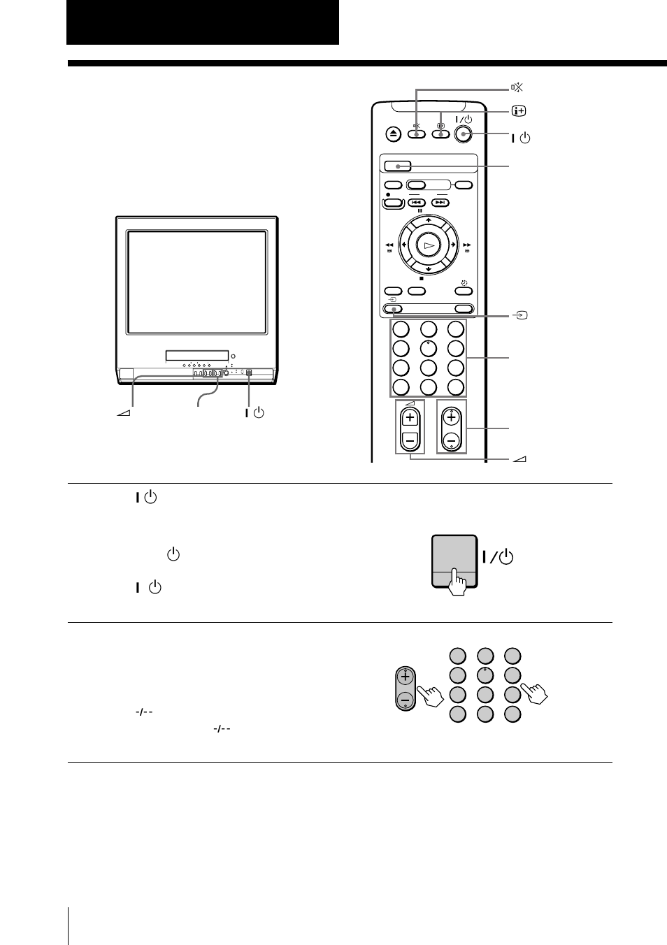 Basic operations, Watching the tv | Sony Trinitron KV-VF21M70 User Manual | Page 14 / 62