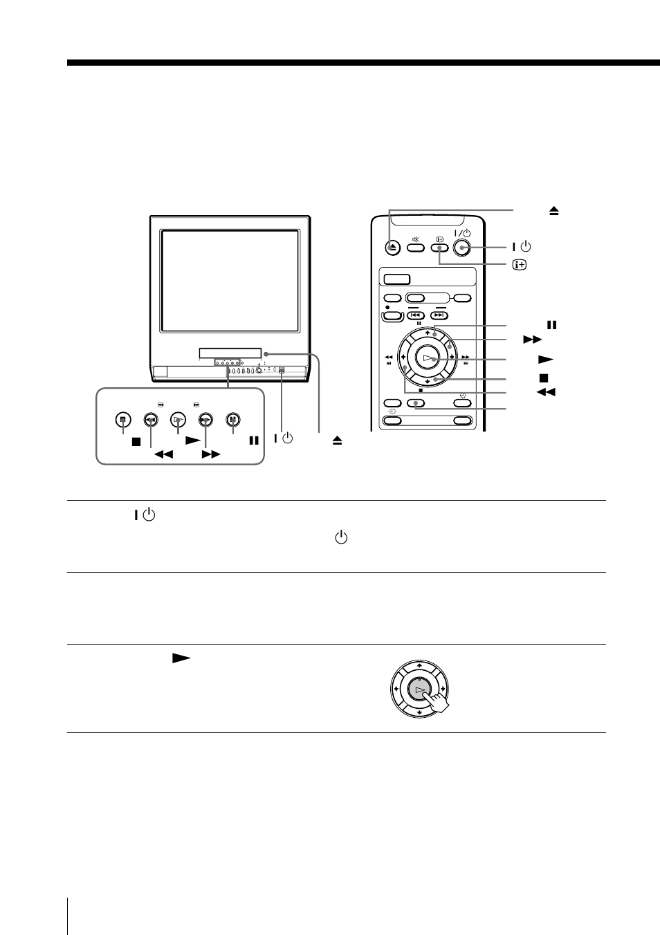 Playing a tape, Basic operations | Sony Trinitron KV-VF21M70 User Manual | Page 16 / 62