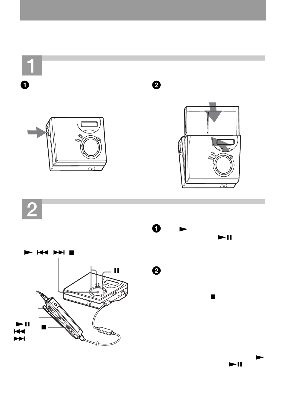 Playing an md right away, Insert an md, Play an md | Sony MZ-NF610 User Manual | Page 23 / 116