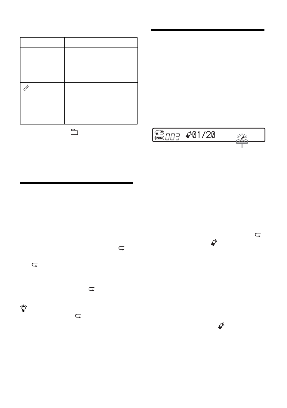 Playing a track repeatedly (repeat play), Listening to selected tracks only (bookmark play) | Sony MZ-NF610 User Manual | Page 35 / 116