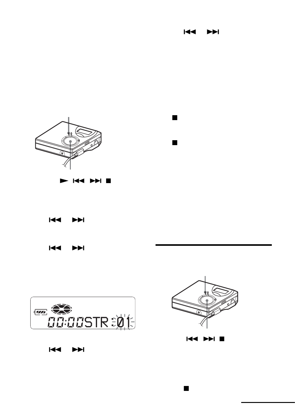 Releasing a group setting, Str:01 | Sony MZ-NF610 User Manual | Page 47 / 116