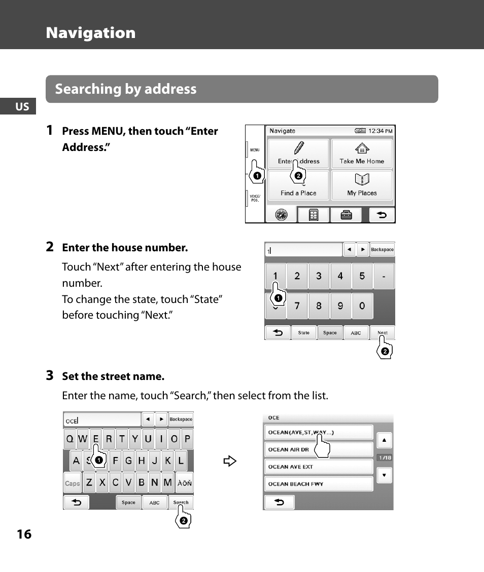 Navigation | Sony 4-000-805-11 User Manual | Page 16 / 88
