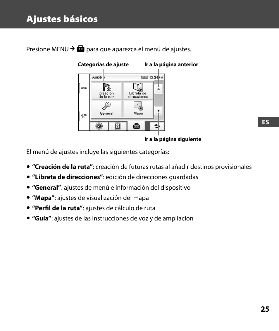 Ajustes básicos | Sony 4-000-805-11 User Manual | Page 81 / 88