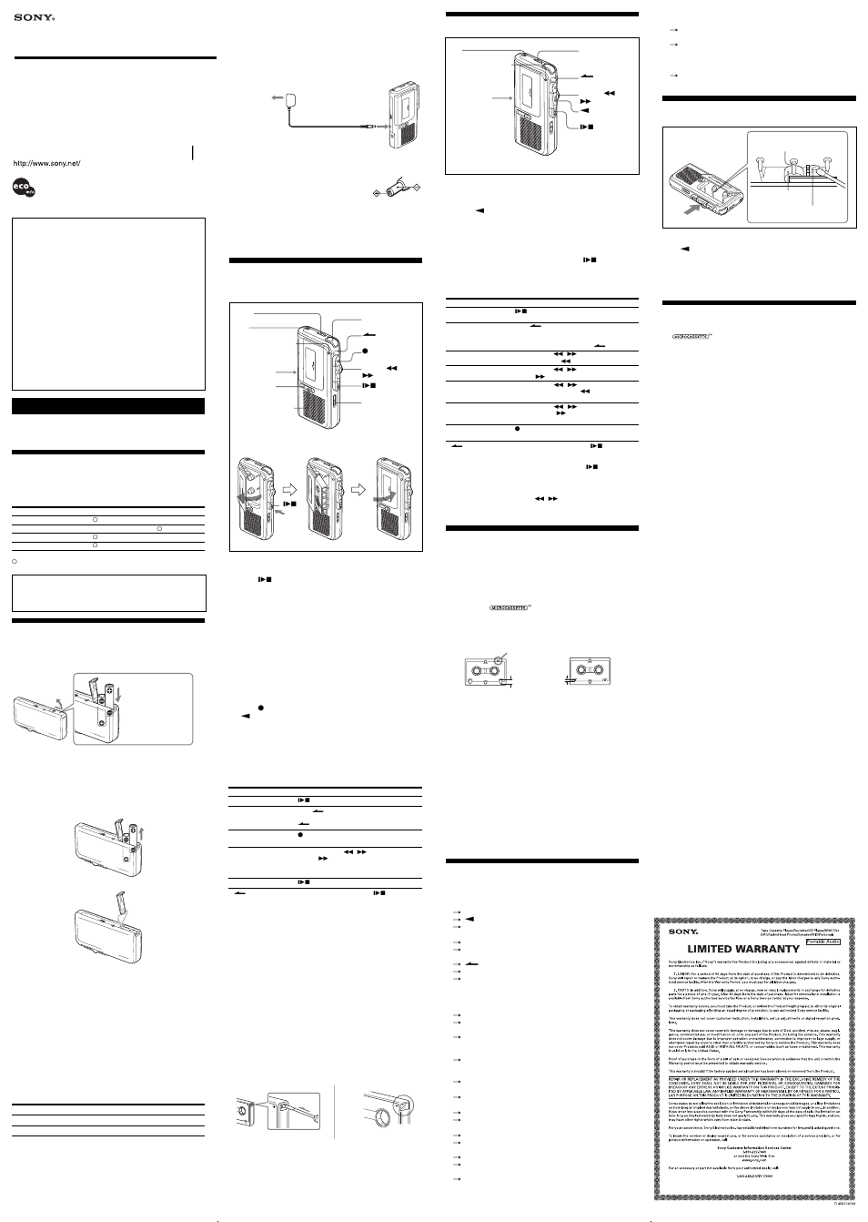 Sony M - 570V User Manual | 2 pages