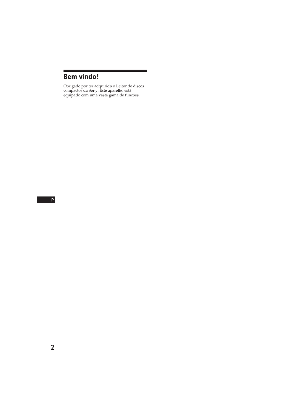 Bem vindo | Sony CDX-3150 User Manual | Page 31 / 59