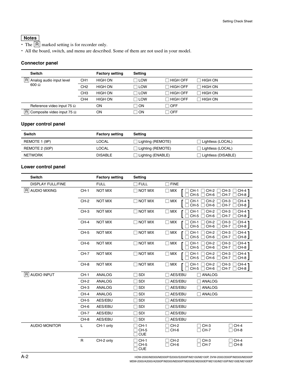 Sony HDW-2000 User Manual | Page 40 / 48