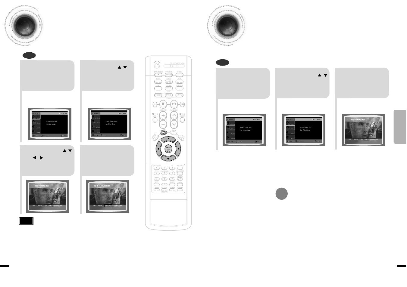 Using disc menu, Using the title menu | Samsung HT-DS1870 User Manual | Page 20 / 40