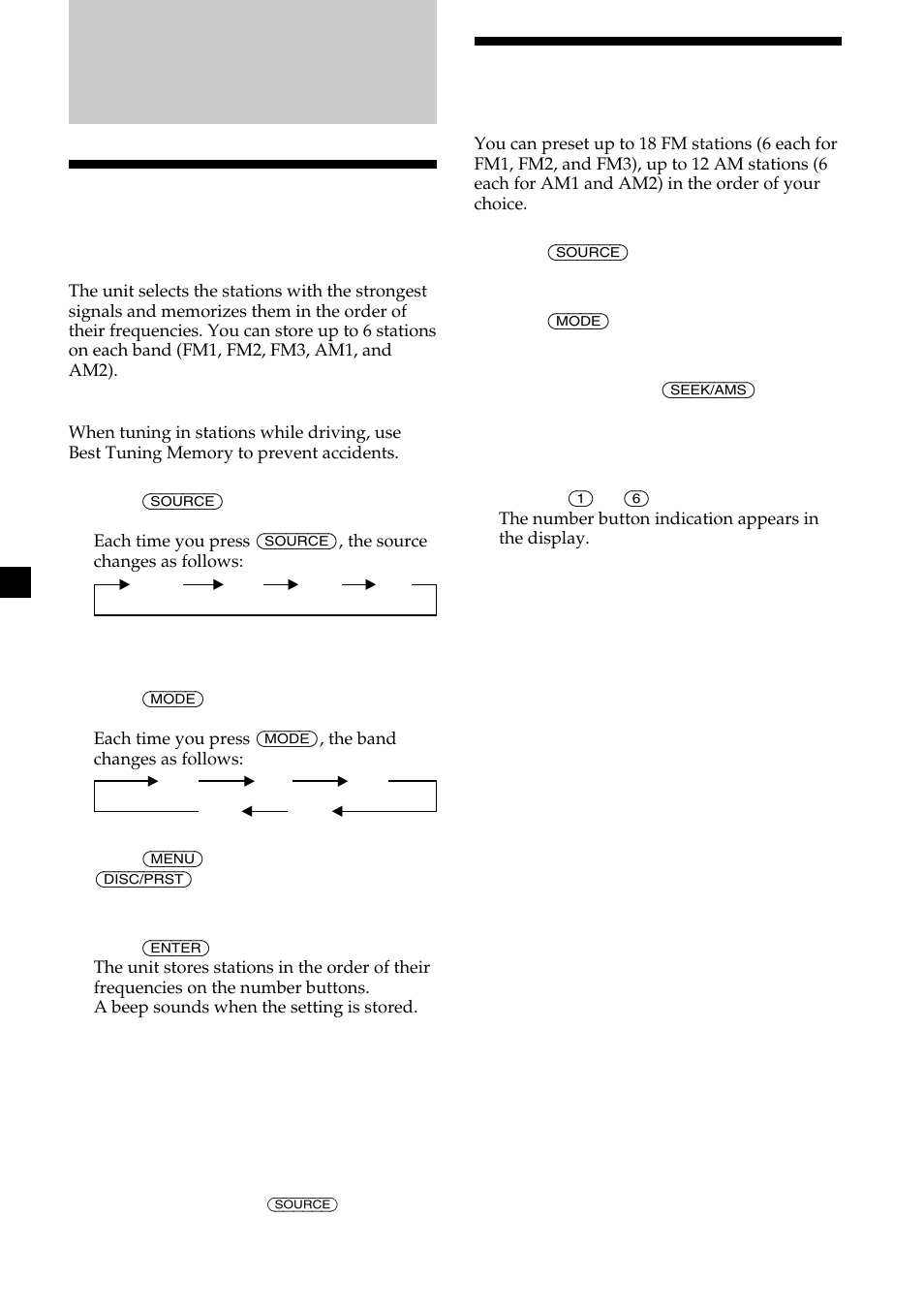 Radio | Sony MDX-C8500X User Manual | Page 18 / 116