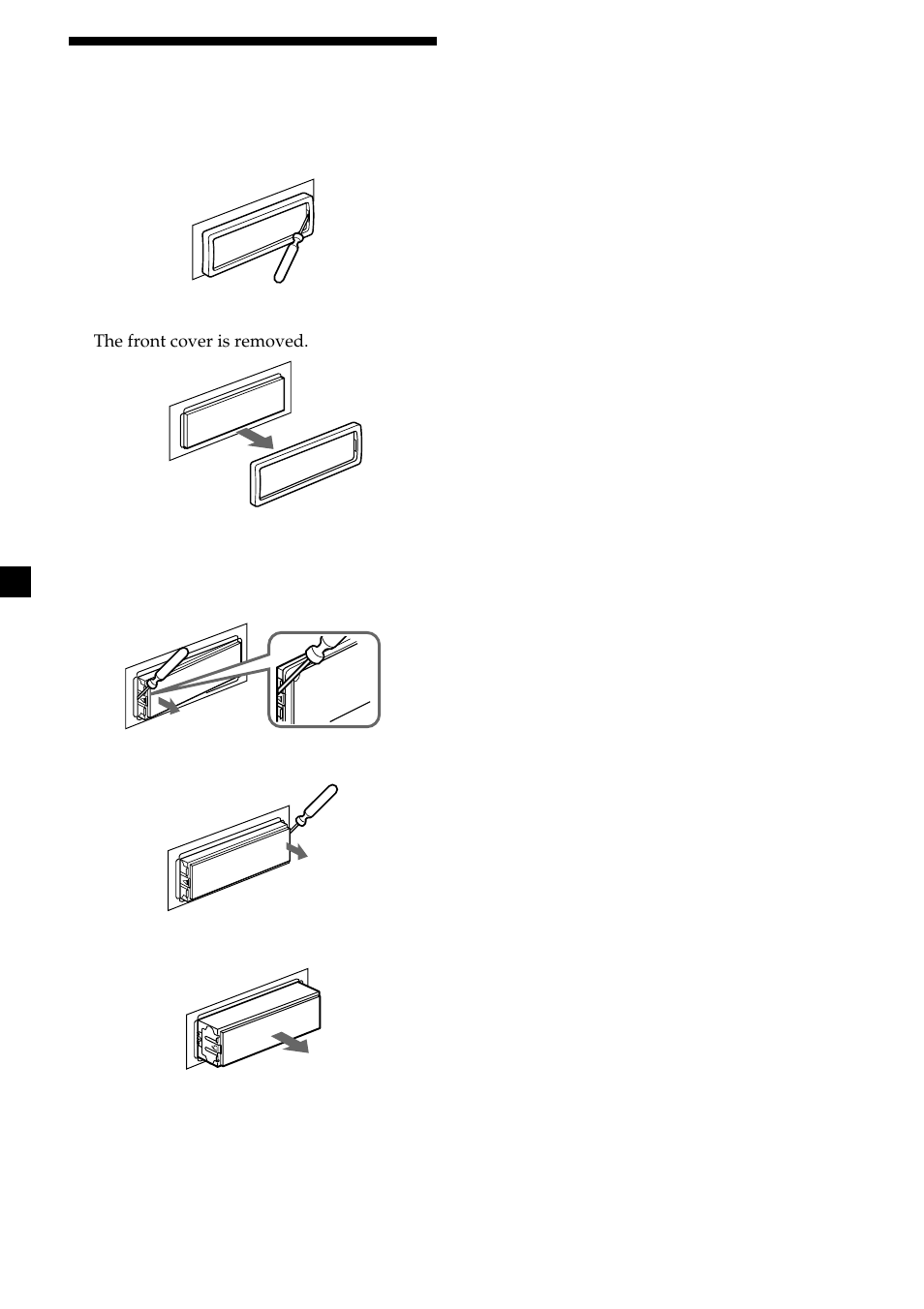 34 dismounting the unit | Sony MDX-C8500X User Manual | Page 34 / 116