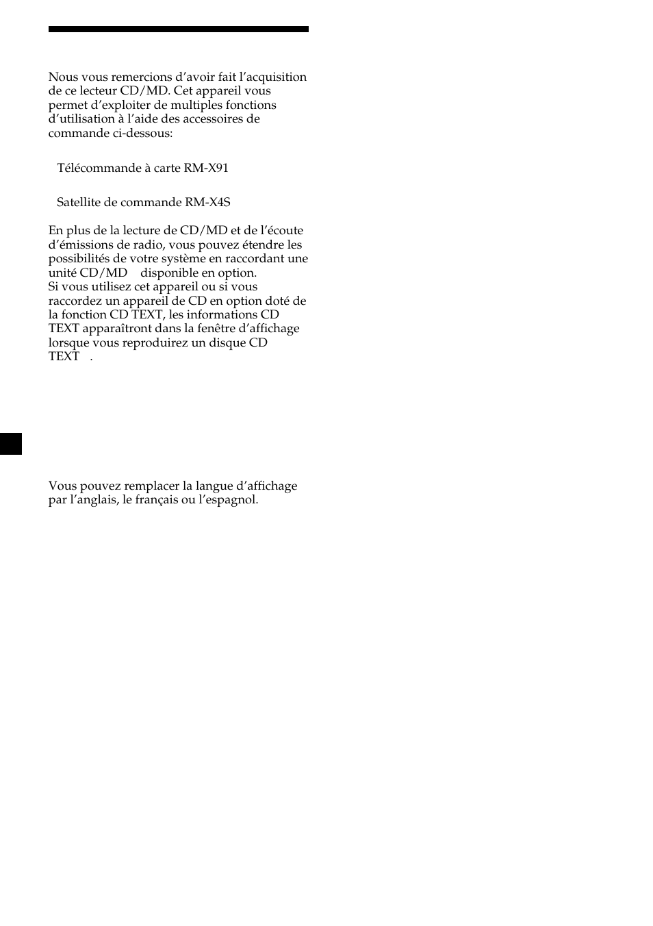 2félicitations | Sony MDX-C8500X User Manual | Page 40 / 116