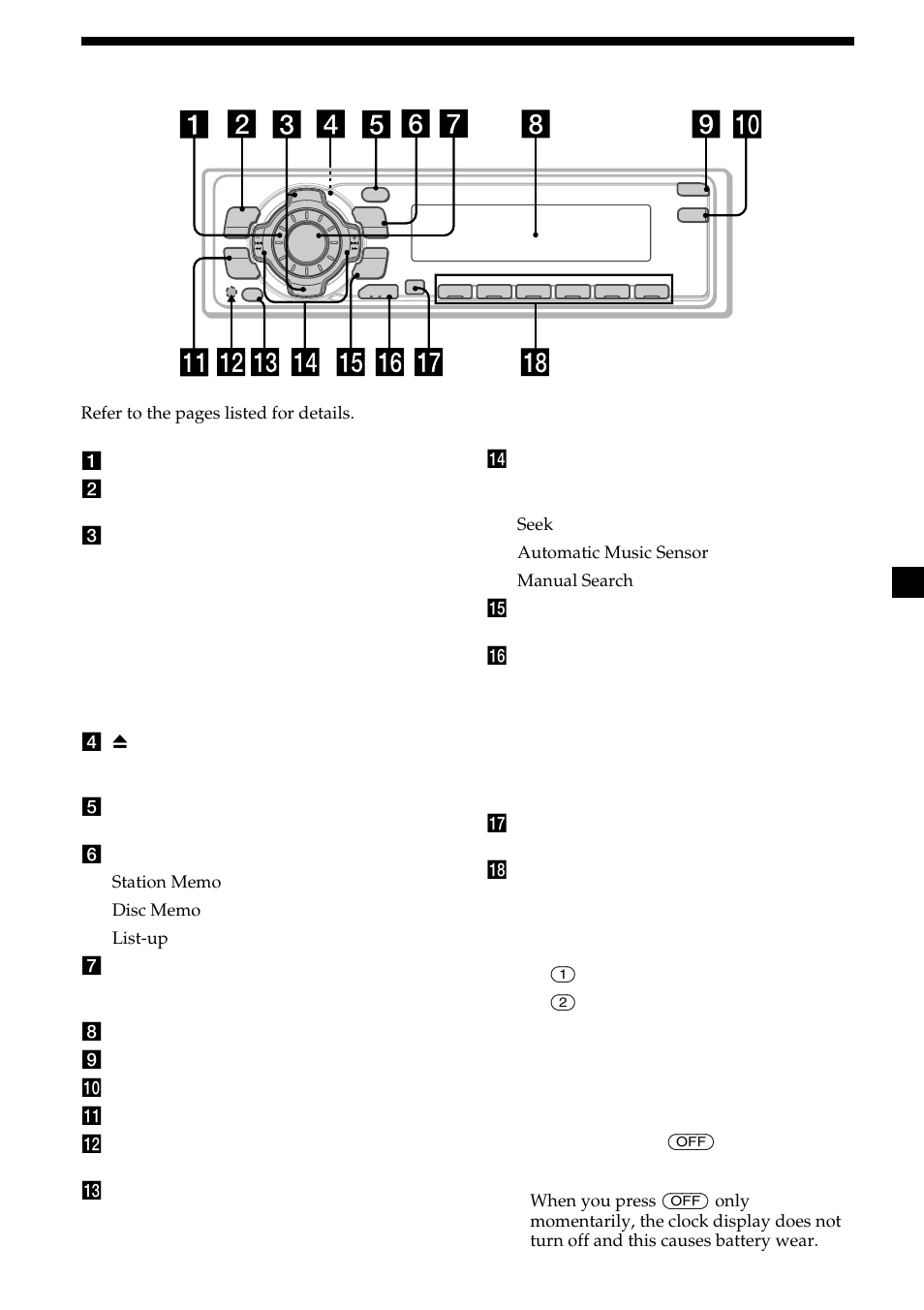 7location of controls | Sony MDX-C8500X User Manual | Page 7 / 116