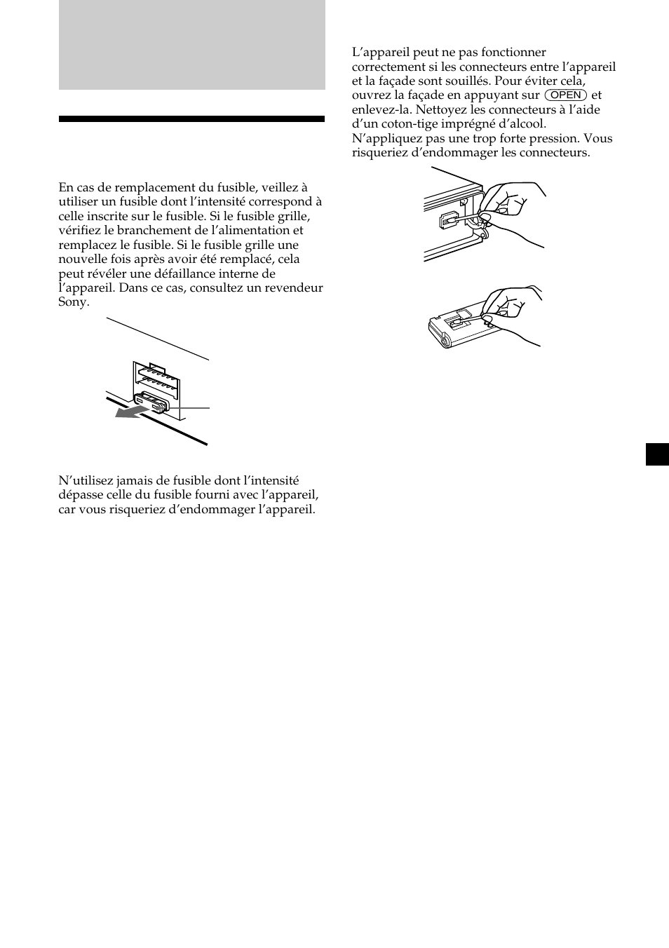 Informations complémentaires, Entretien | Sony MDX-C8500X User Manual | Page 71 / 116