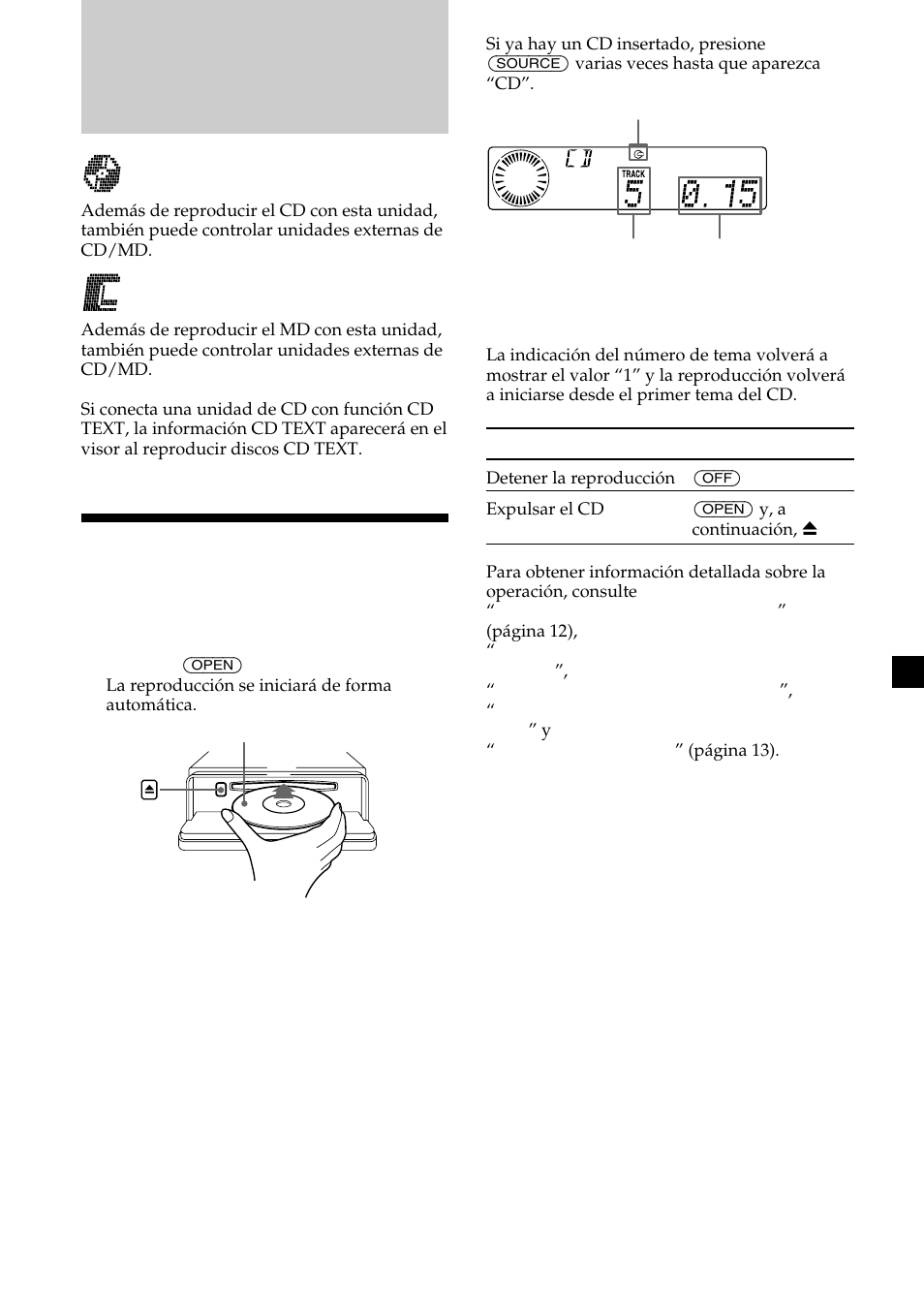 Cd/md | Sony MDX-C8500X User Manual | Page 87 / 116