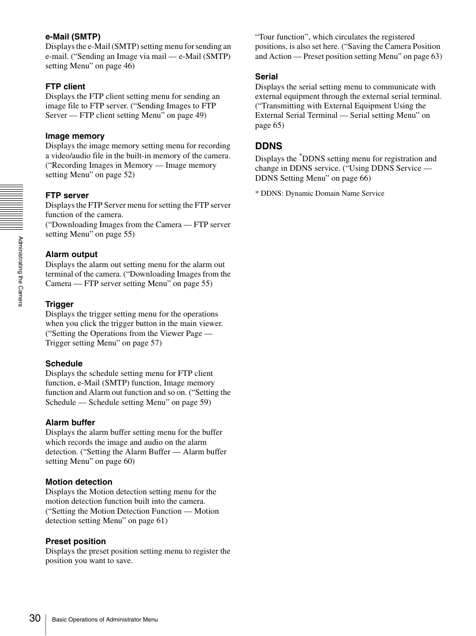 Ddns | Sony SNC-RZ25P User Manual | Page 30 / 87