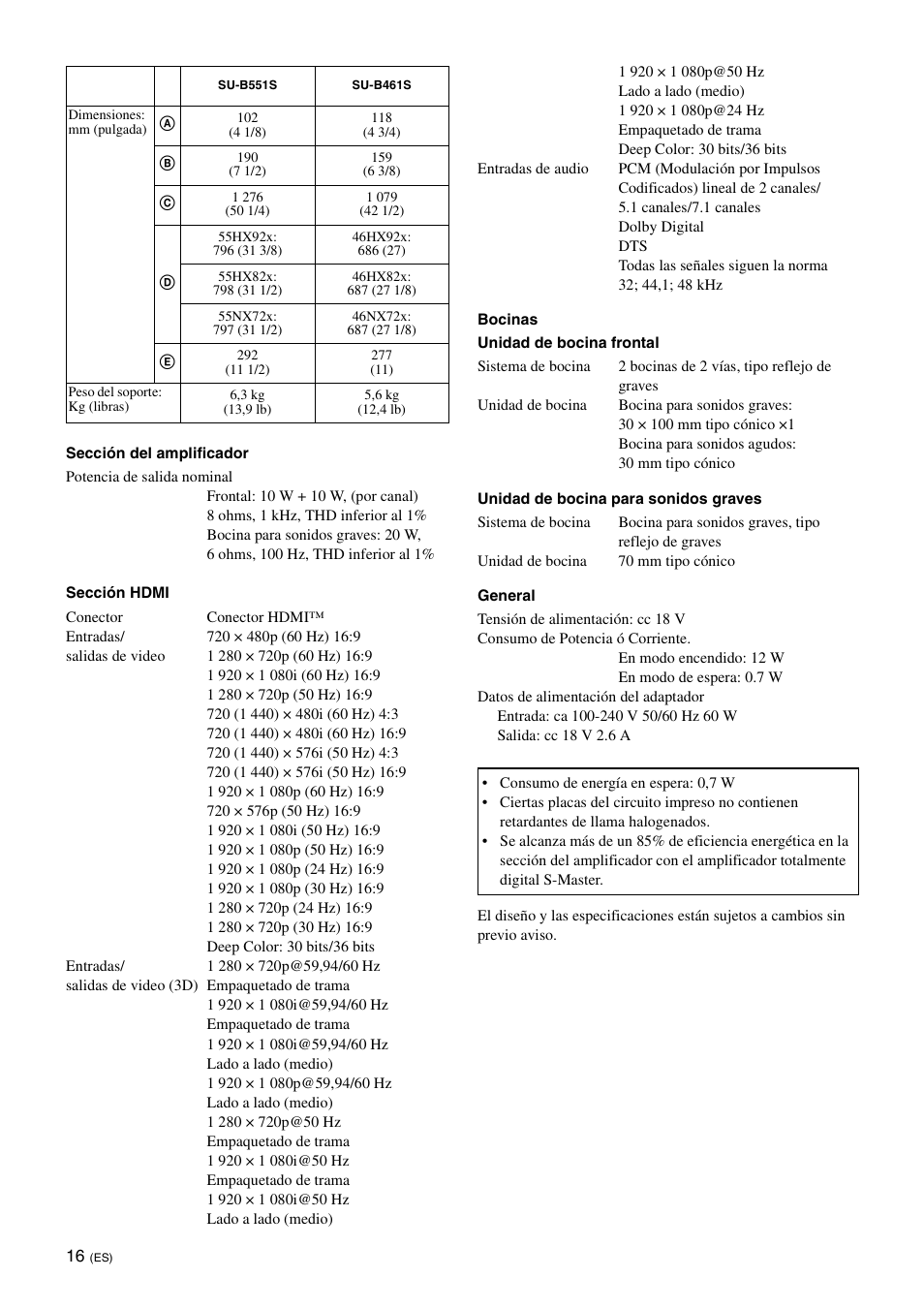 Sony SU-B551S User Manual | Page 44 / 60