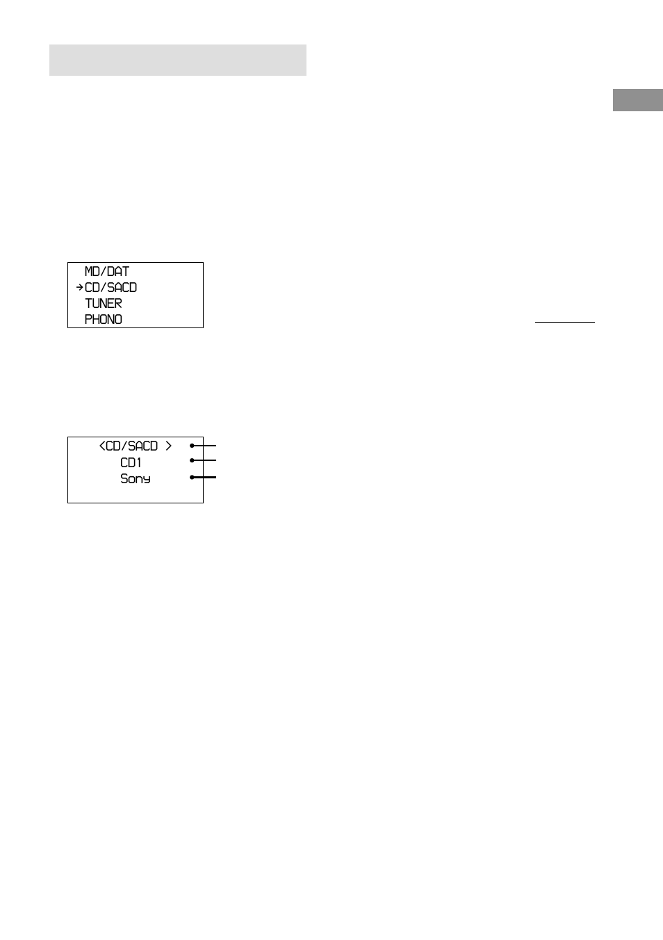 Selecting a component | Sony RM-LP211 User Manual | Page 13 / 24