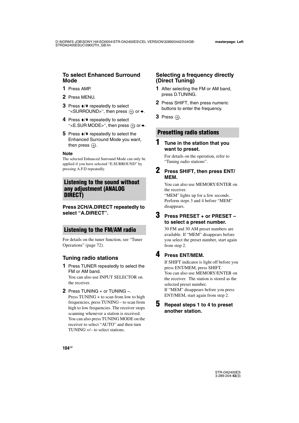 Sony 3-289-204-42(3) User Manual | Page 104 / 128