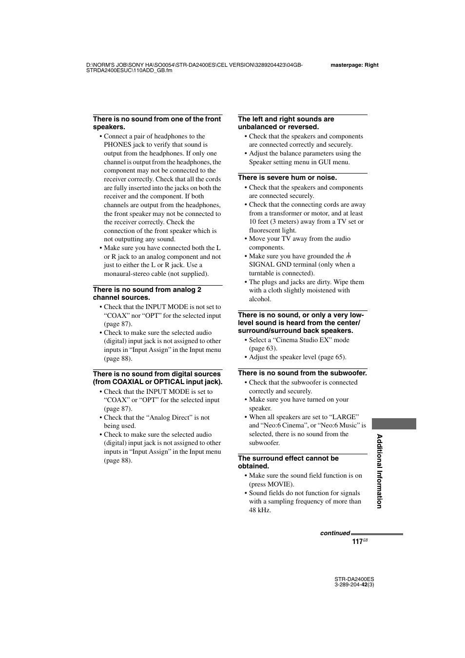 Sony 3-289-204-42(3) User Manual | Page 117 / 128