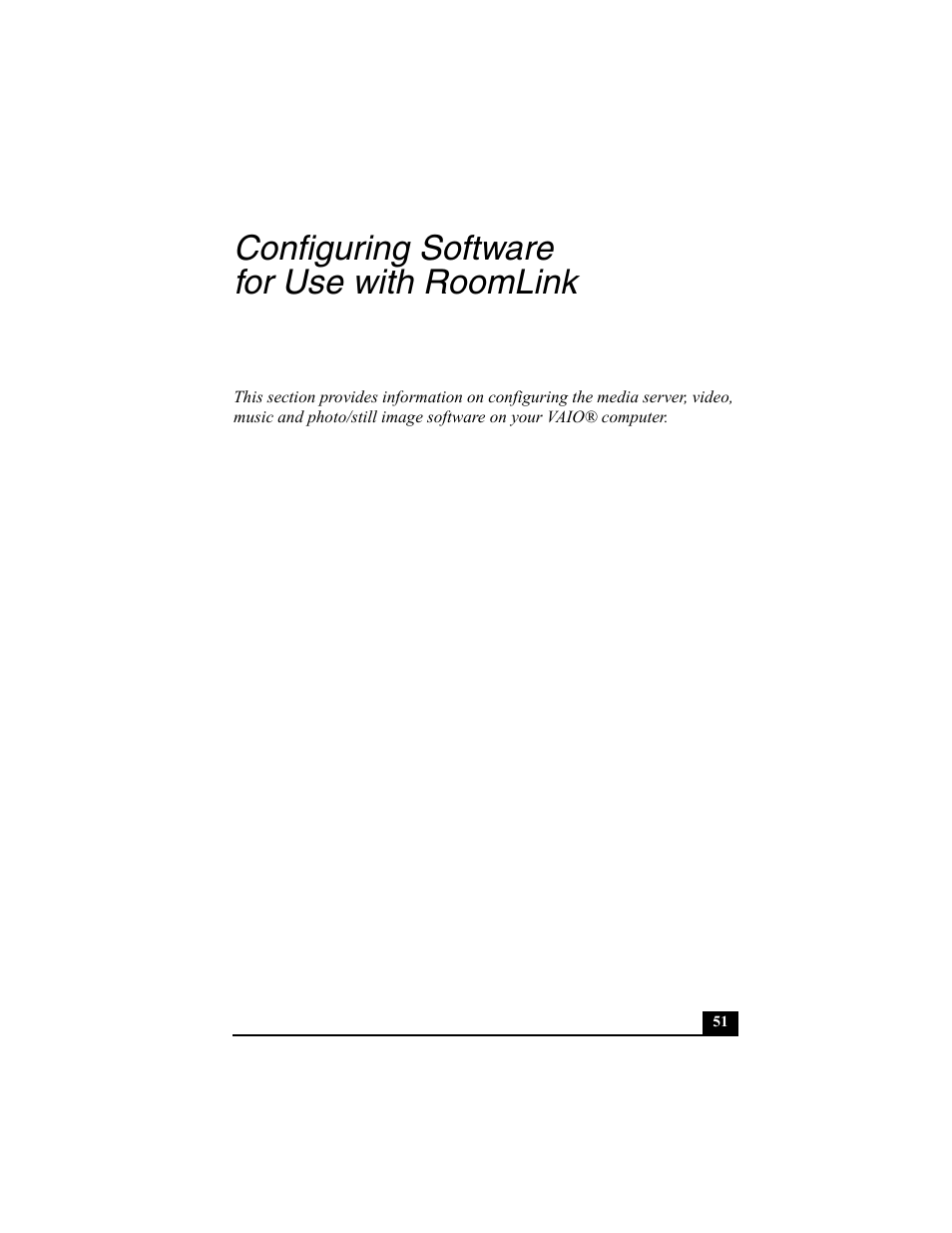 Configuring software for use with roomlink | Sony PCNA-MR10 User Manual | Page 51 / 132