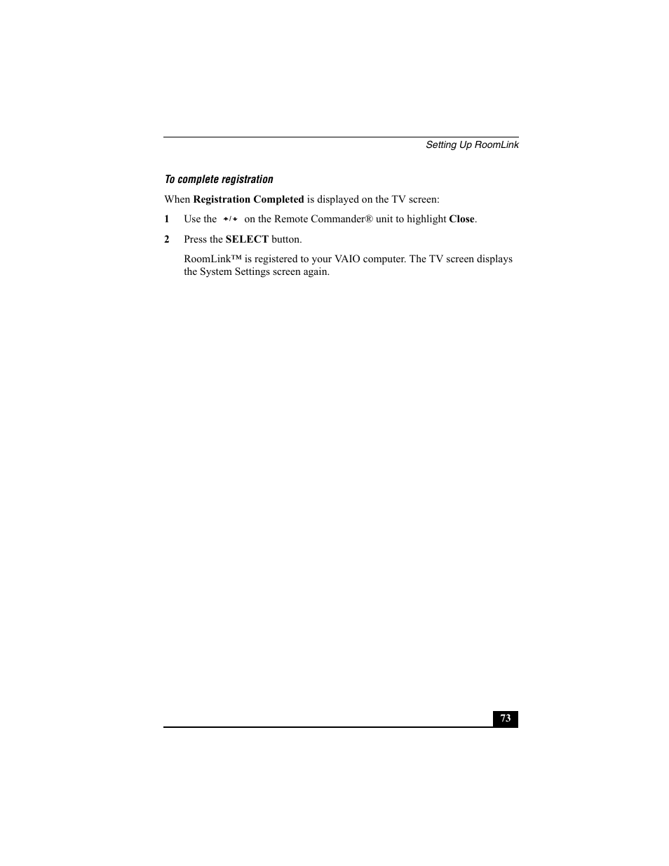 To complete registration | Sony PCNA-MR10 User Manual | Page 73 / 132