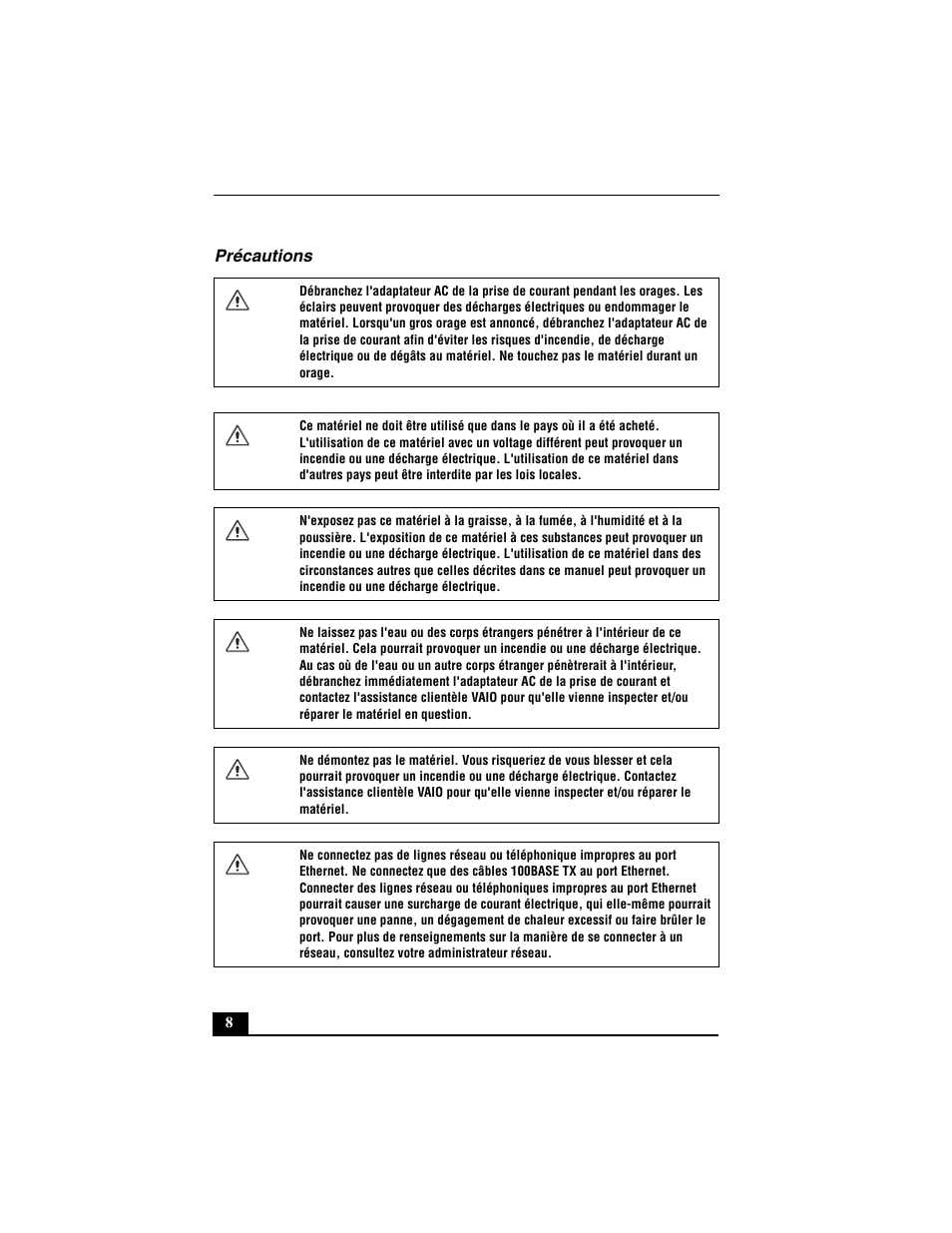 Sony PCNA-MR10 User Manual | Page 8 / 132