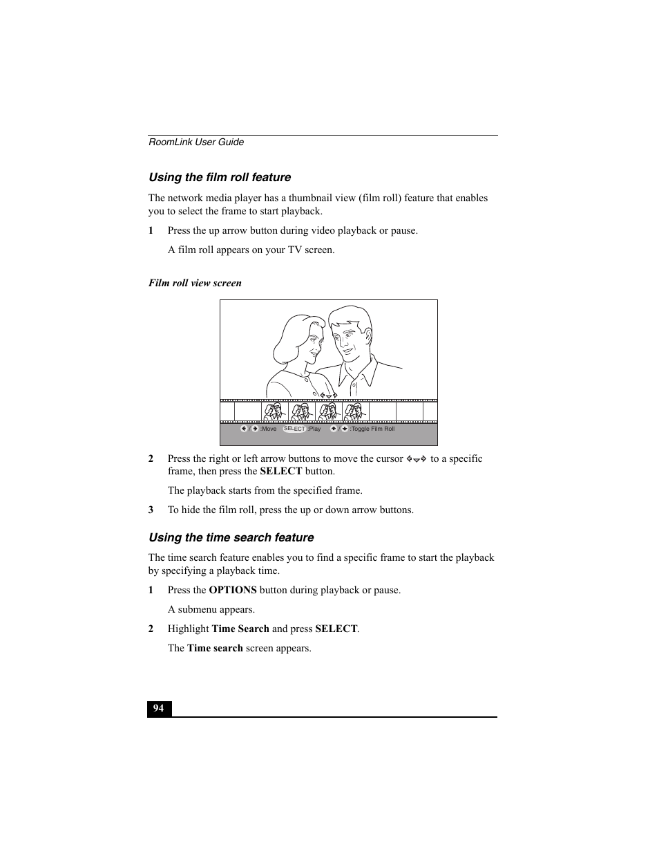 Using the film roll feature, Using the time search feature | Sony PCNA-MR10 User Manual | Page 94 / 132