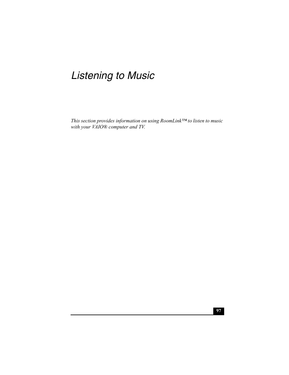 Listening to music | Sony PCNA-MR10 User Manual | Page 97 / 132
