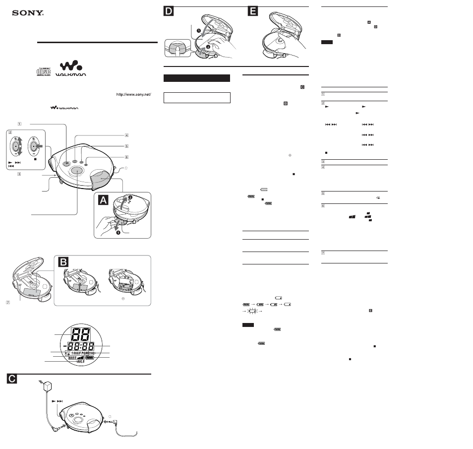 Sony D-SJ303 User Manual | 2 pages