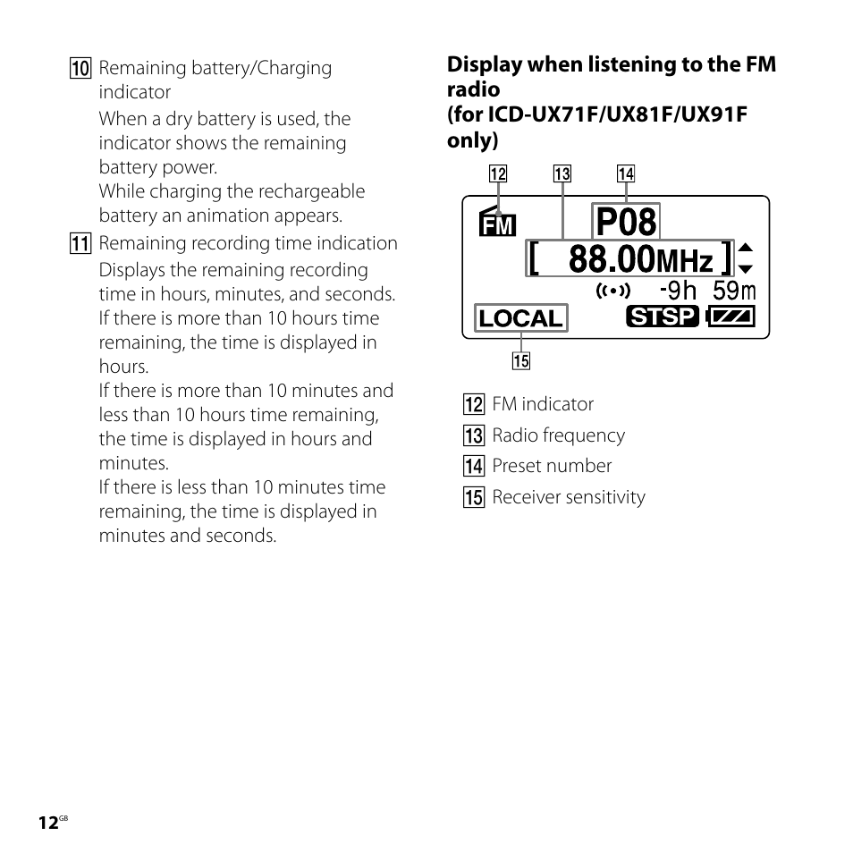 Sony CD-UX71 User Manual | Page 12 / 116