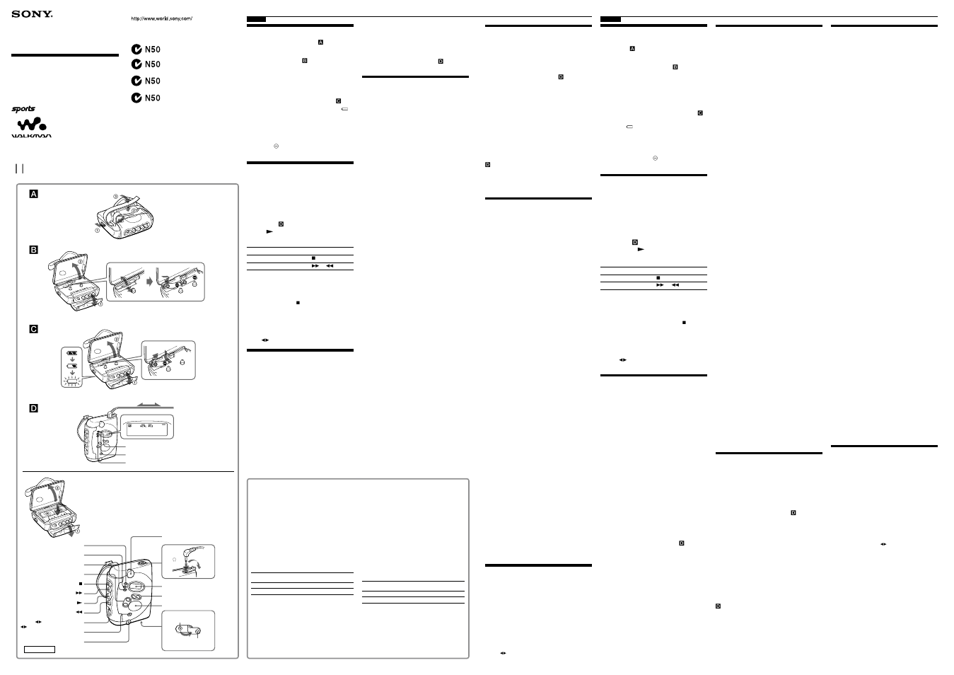 Sony WM-FS422ST User Manual | 2 pages