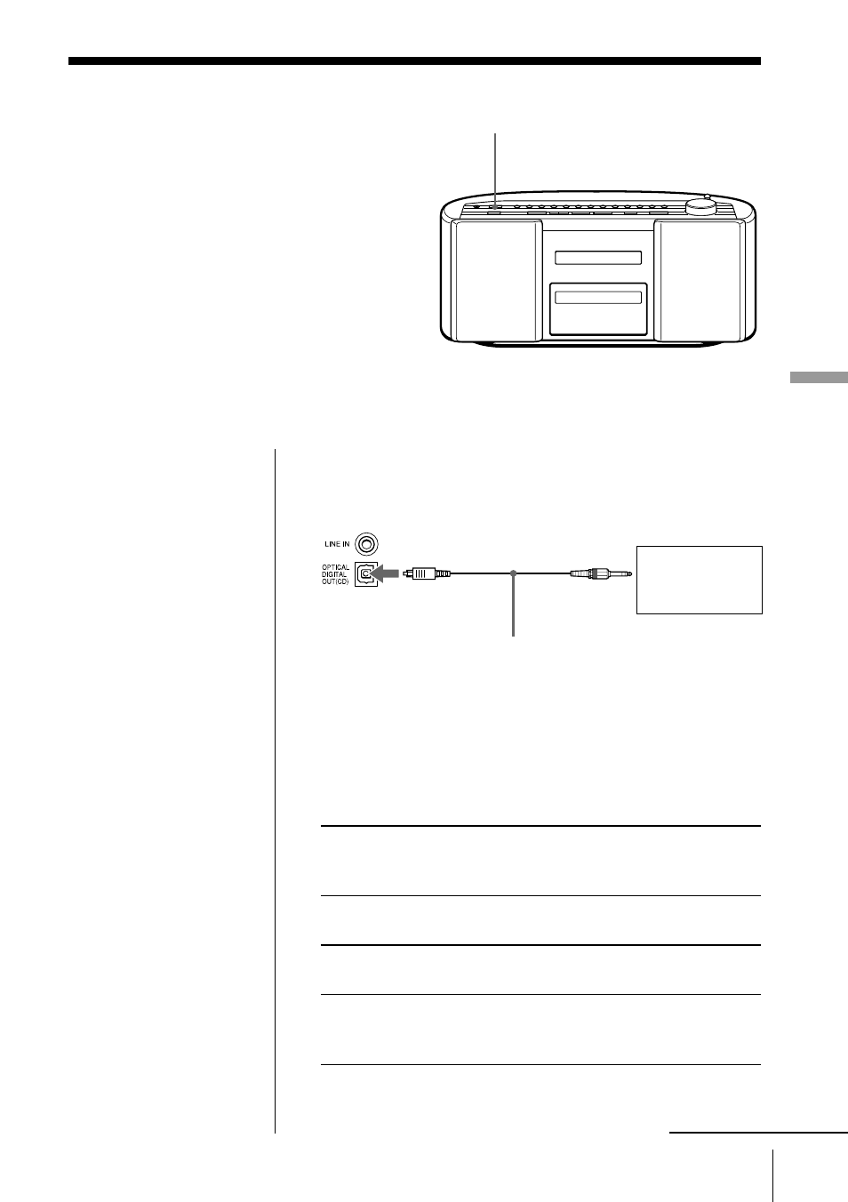 Connecting optional components | Sony ZS-2000 User Manual | Page 29 / 36