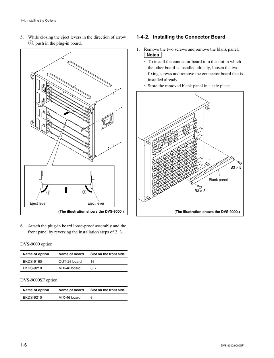 4-2. installing the connector board | Sony DVS-9000-C User Manual | Page 14 / 42