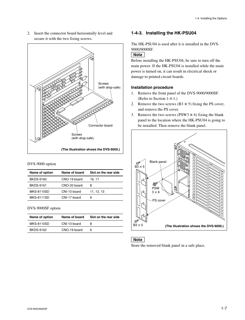 4-3. installing the hk-psu04 | Sony DVS-9000-C User Manual | Page 15 / 42