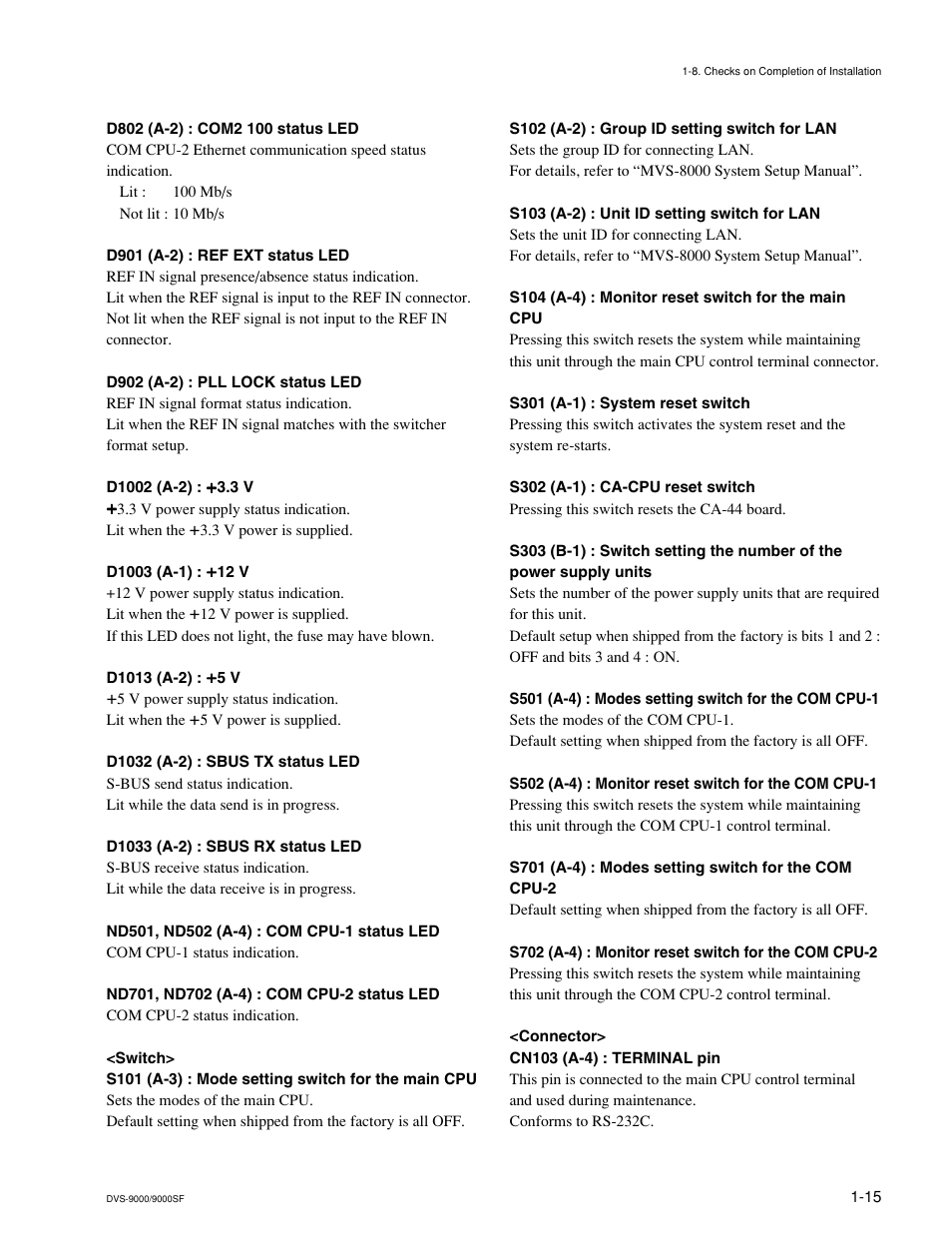 Sony DVS-9000-C User Manual | Page 23 / 42
