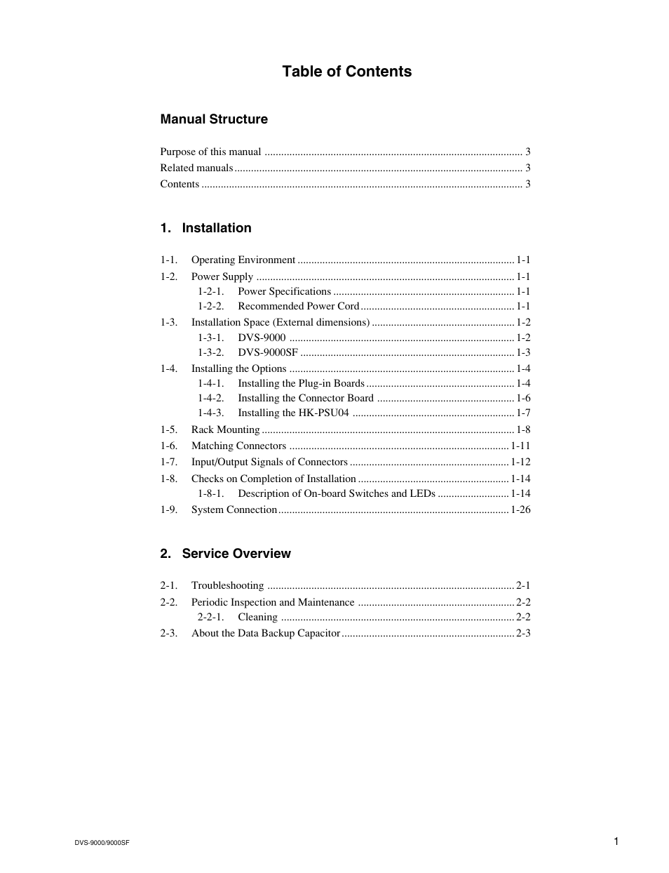 Sony DVS-9000-C User Manual | Page 5 / 42